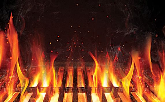 grill and flames