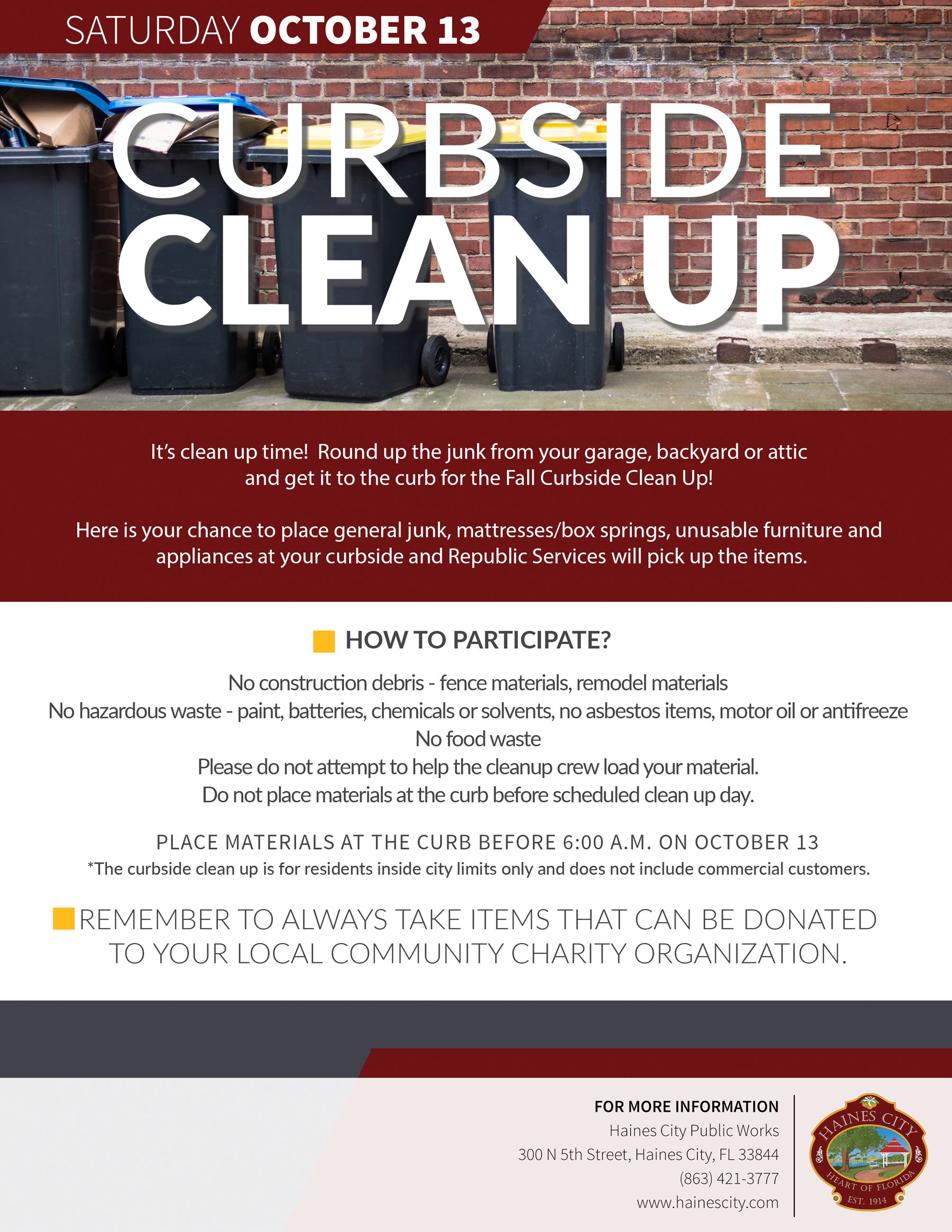 Curbside Cleanup Fall 2018