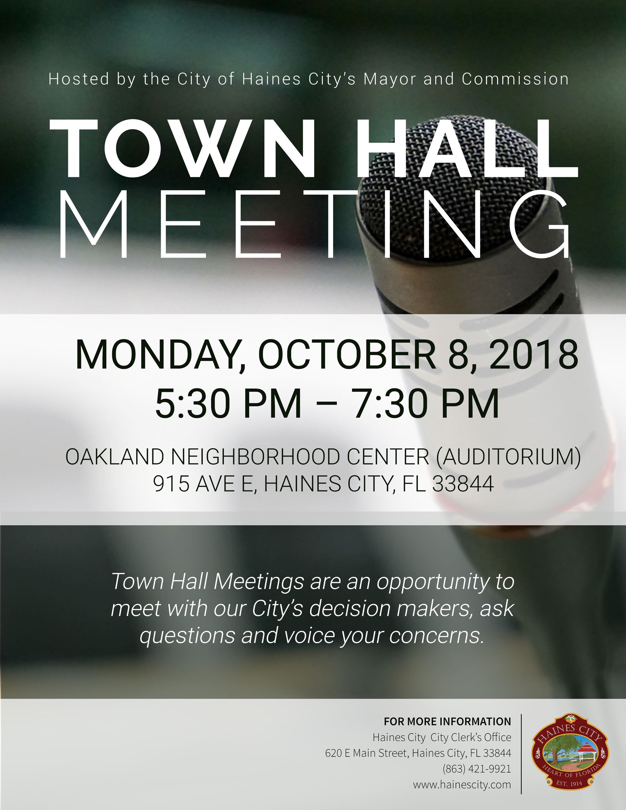 Town Hall Meeting 100818