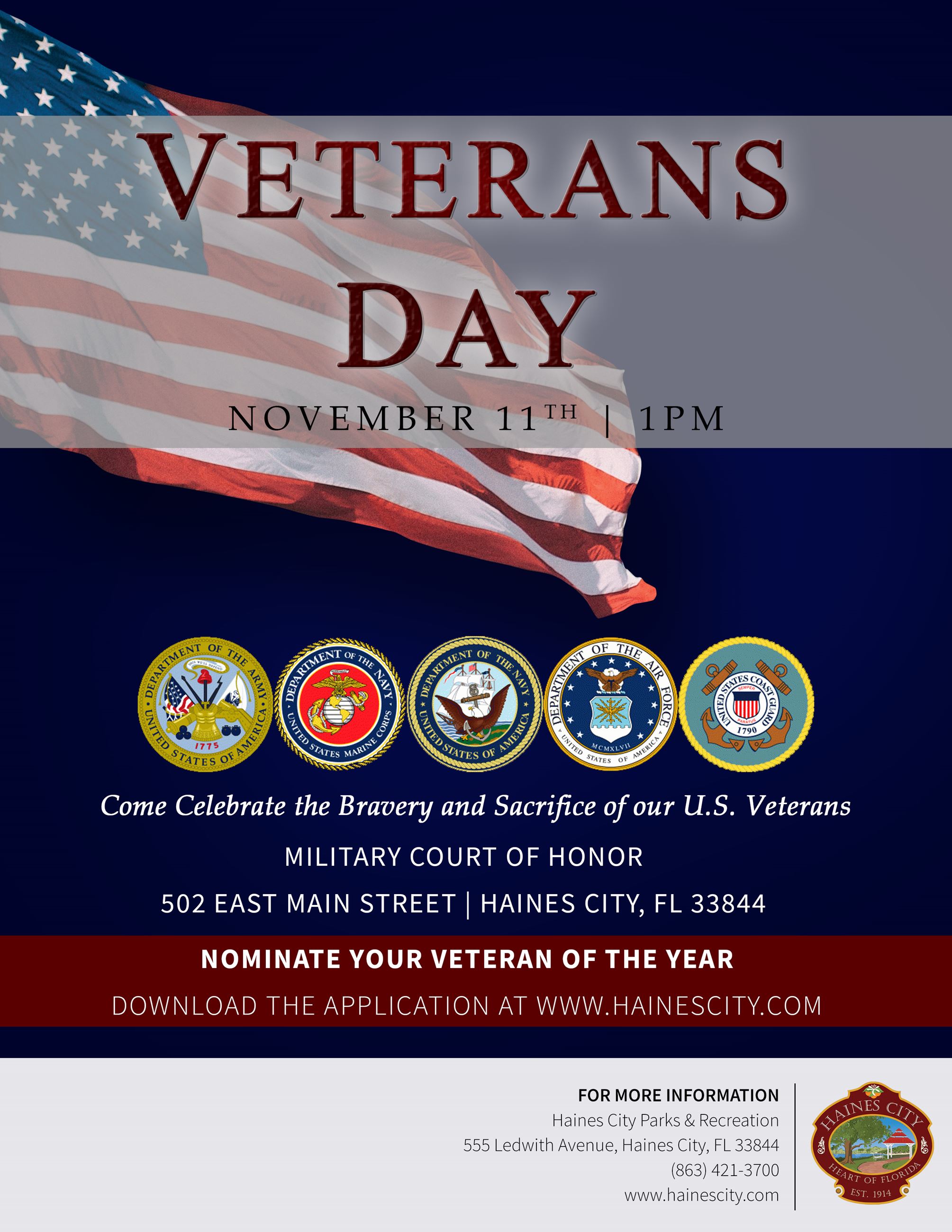 Veterans Day Flyer 2018  (image of flyer)