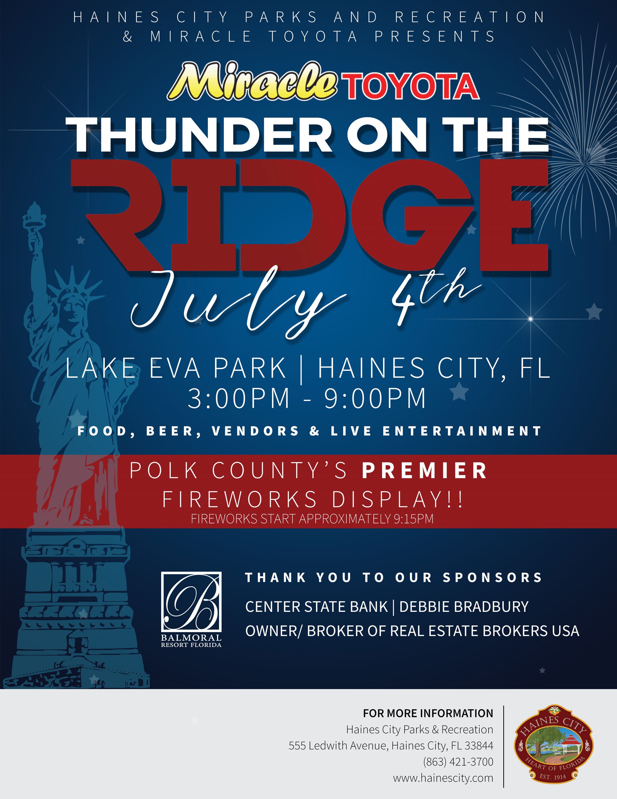 Thunder on the Ridge Flyer - information included in text