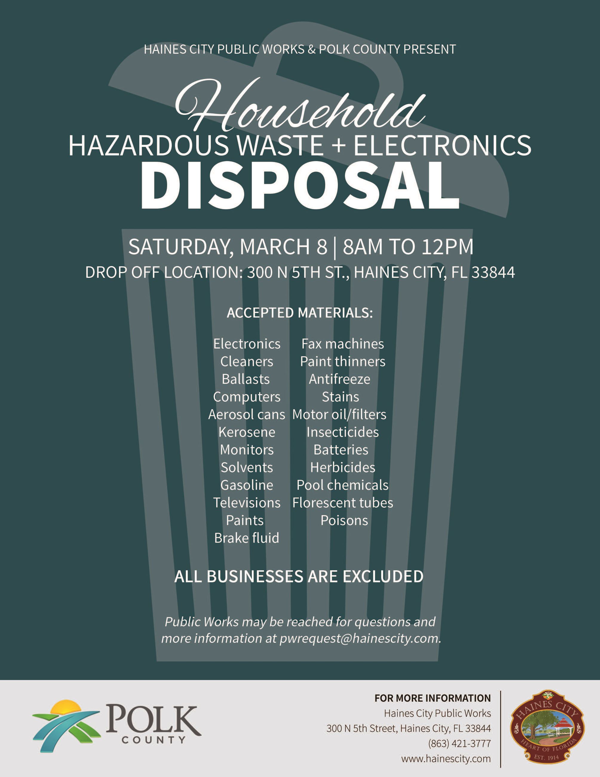 Hazardous Waste Disposal Flyer